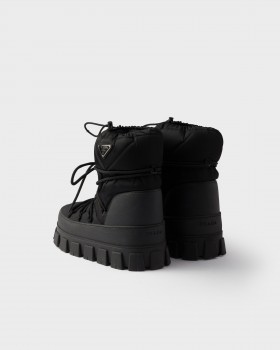 Prada Re-nylon Gabardine Apres Ski Booties Black
