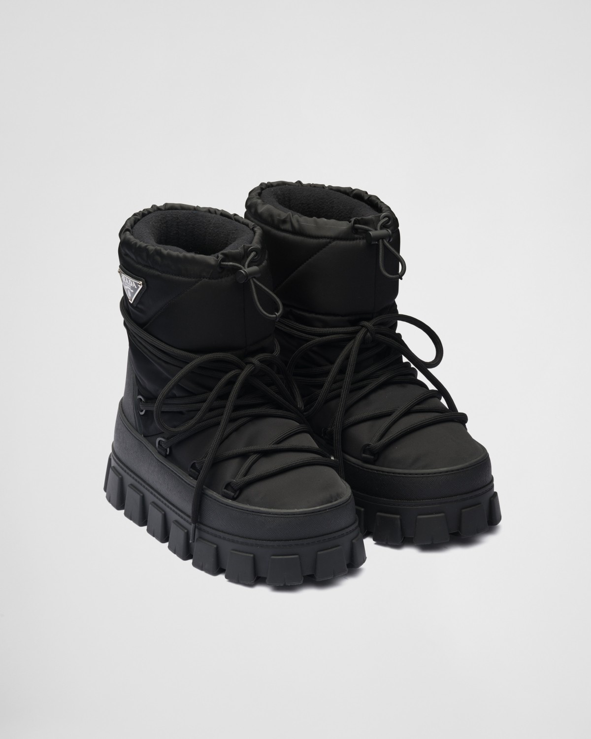 Prada Re-nylon Gabardine Apres-ski Boots Black