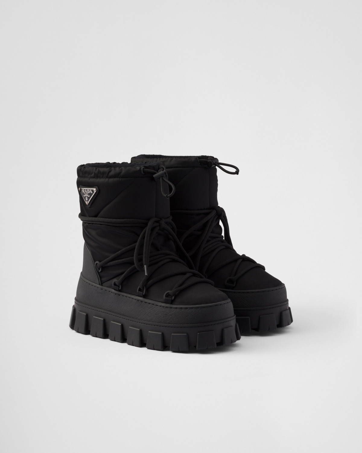 Prada Re-nylon Gabardine Apres-ski Boots Black