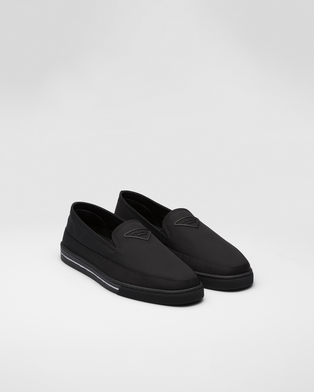 Prada Re-nylon Slip-on Sneakers Black