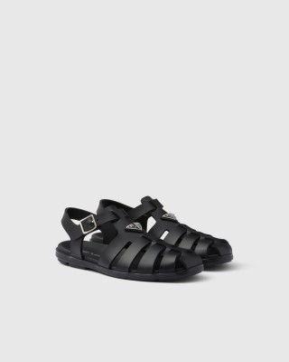 Prada Rubber Fisherman Sandals Black
