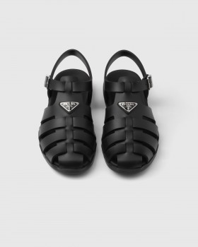 Prada Rubber Fisherman Sandals Black