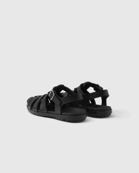 Prada Rubber Fisherman Sandals Black