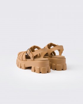 Prada Rubber Monolith Sandals Barley