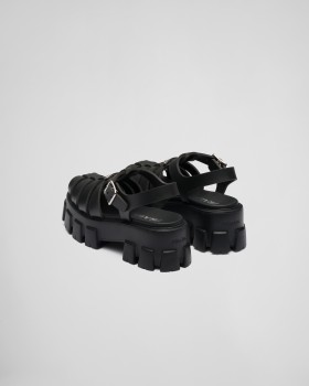 Prada Rubber Monolith Sandals Black