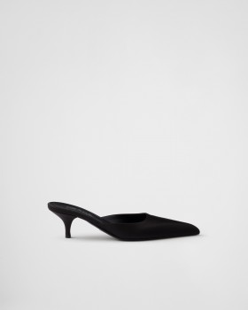 Prada Satin Mules Black