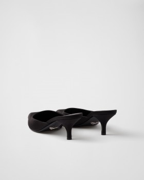 Prada Satin Mules Black
