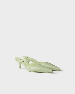 Prada Satin Mules Dew