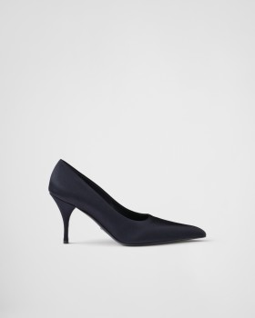 Prada Satin Pumps Navy