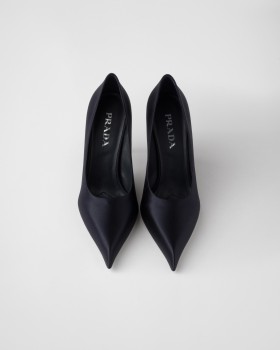 Prada Satin Pumps Navy