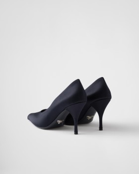 Prada Satin Pumps Navy