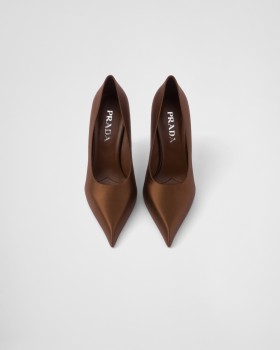 Prada Satin Pumps Tobacco