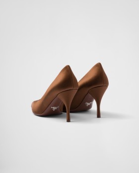 Prada Satin Pumps Tobacco
