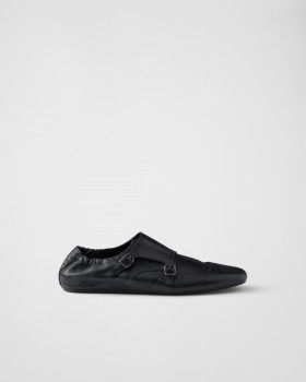 Prada Shuffle Double Monk Strap Shoes Black