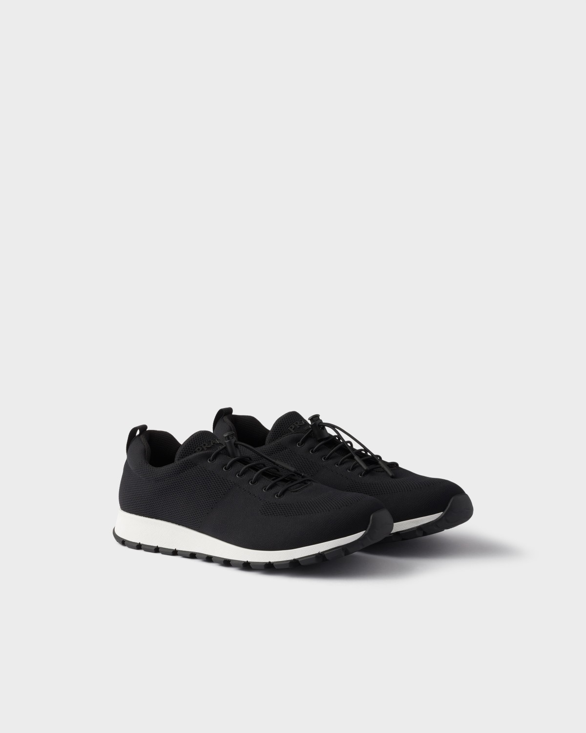 Prada Stretch Knit Sneakers Black