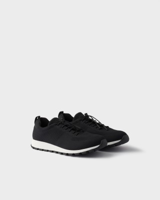 Prada Stretch Knit Sneakers Black