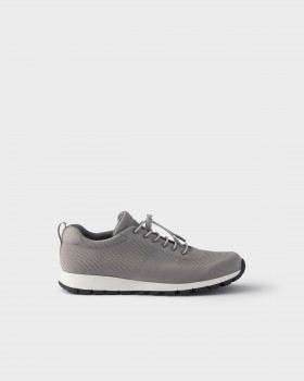 Prada Stretch Knit Sneakers Cloudy Gray