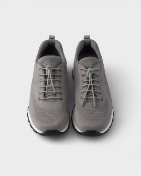 Prada Stretch Knit Sneakers Cloudy Gray