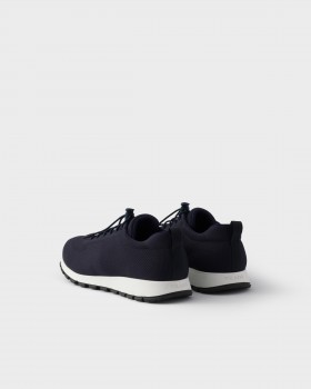 Prada Stretch Knit Sneakers Navy