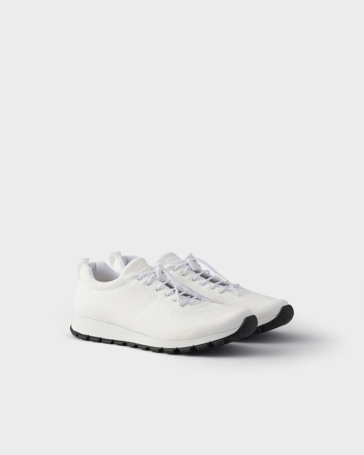 Prada Stretch Knit Sneakers White