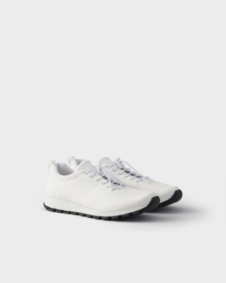 Prada Stretch Knit Sneakers White