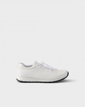 Prada Stretch Knit Sneakers White