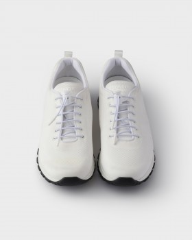 Prada Stretch Knit Sneakers White