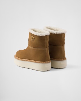 Prada Suede Booties Cinnamon