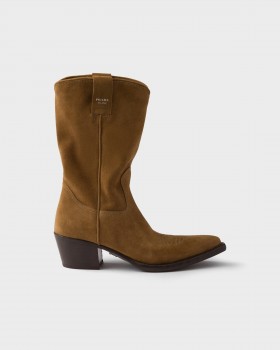 Prada Suede Boots Tobacco