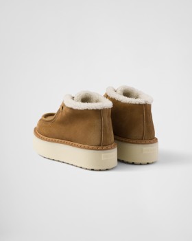 Prada Suede Chukka Boots Cinnamon
