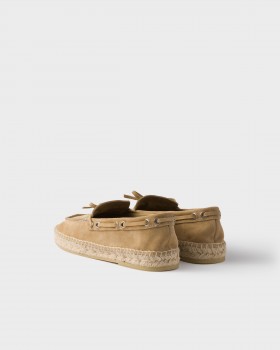 Prada Suede Espadrilles Ecru