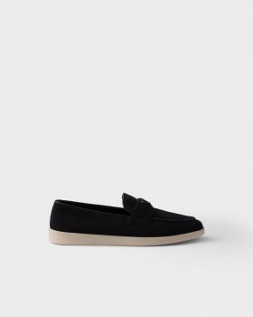 Prada Suede Loafers Black