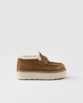 Prada Suede Loafers Cinnamon