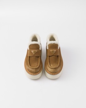 Prada Suede Loafers Cinnamon