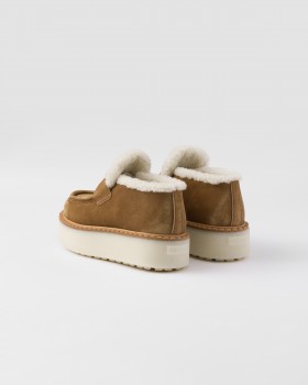 Prada Suede Loafers Cinnamon