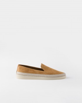 Prada Suede Loafers Cinnamon