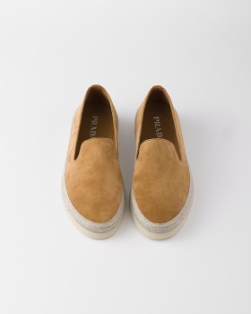 Prada Suede Loafers Cinnamon