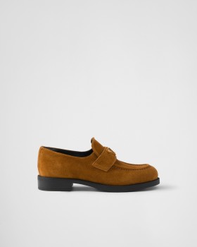 Prada Suede Loafers Cognac