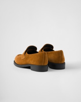 Prada Suede Loafers Cognac