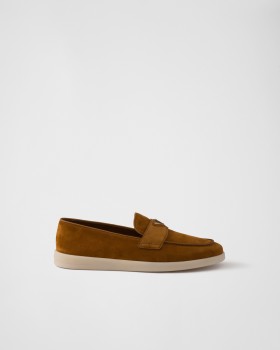 Prada Suede Loafers Cognac