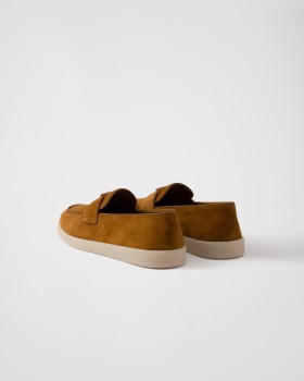 Prada Suede Loafers Cognac