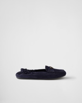 Prada Suede Loafers Navy