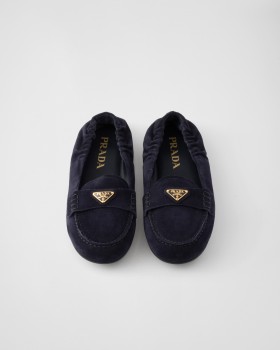 Prada Suede Loafers Navy