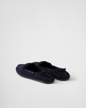 Prada Suede Loafers Navy