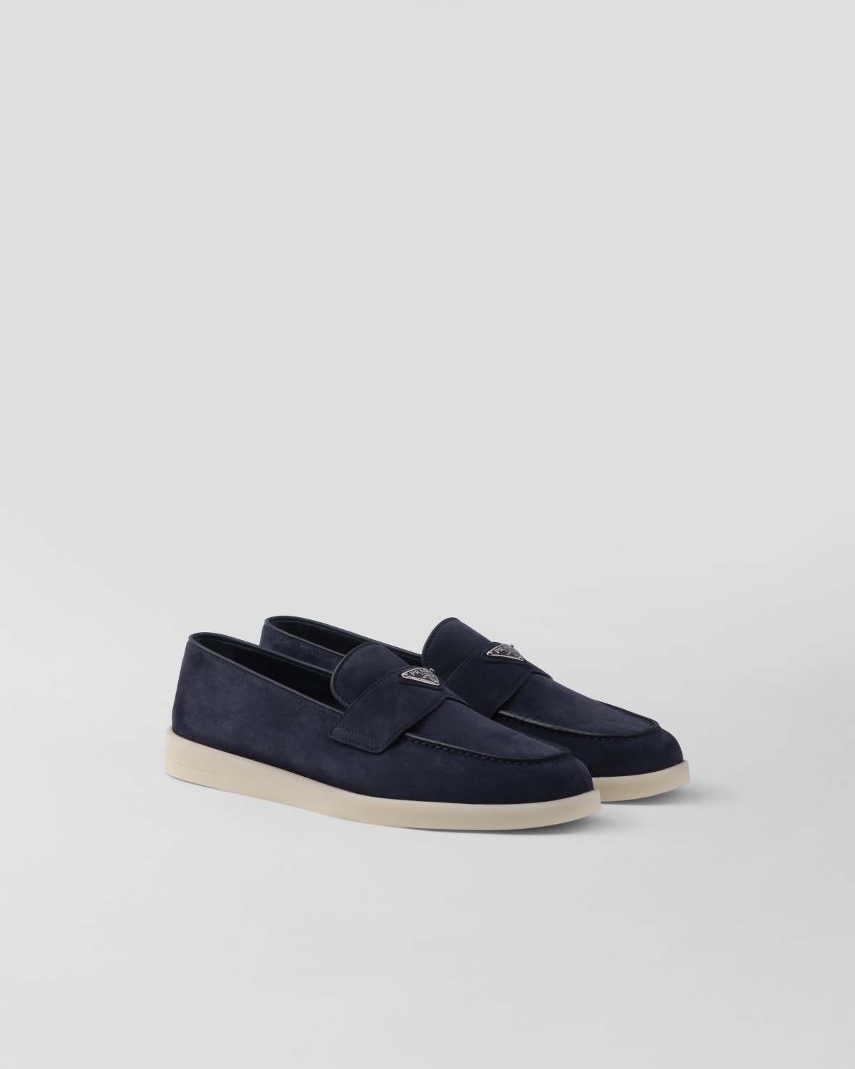 Prada Suede Loafers Navy