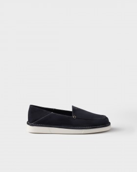 Prada Suede Slip-ons Navy