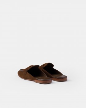 Prada Suede Slippers Cocoa Brown