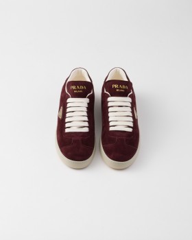 Prada Suede Sneakers Burgundy
