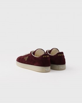 Prada Suede Sneakers Burgundy