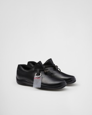 Prada Toblach Leather Sneakers Black